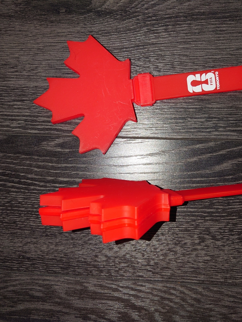Official FIFA 2026 Red Maple Leaf Clappers - Toronto Logo